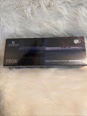 Royale Genius Ceramic Hair Straightner Brush - Black